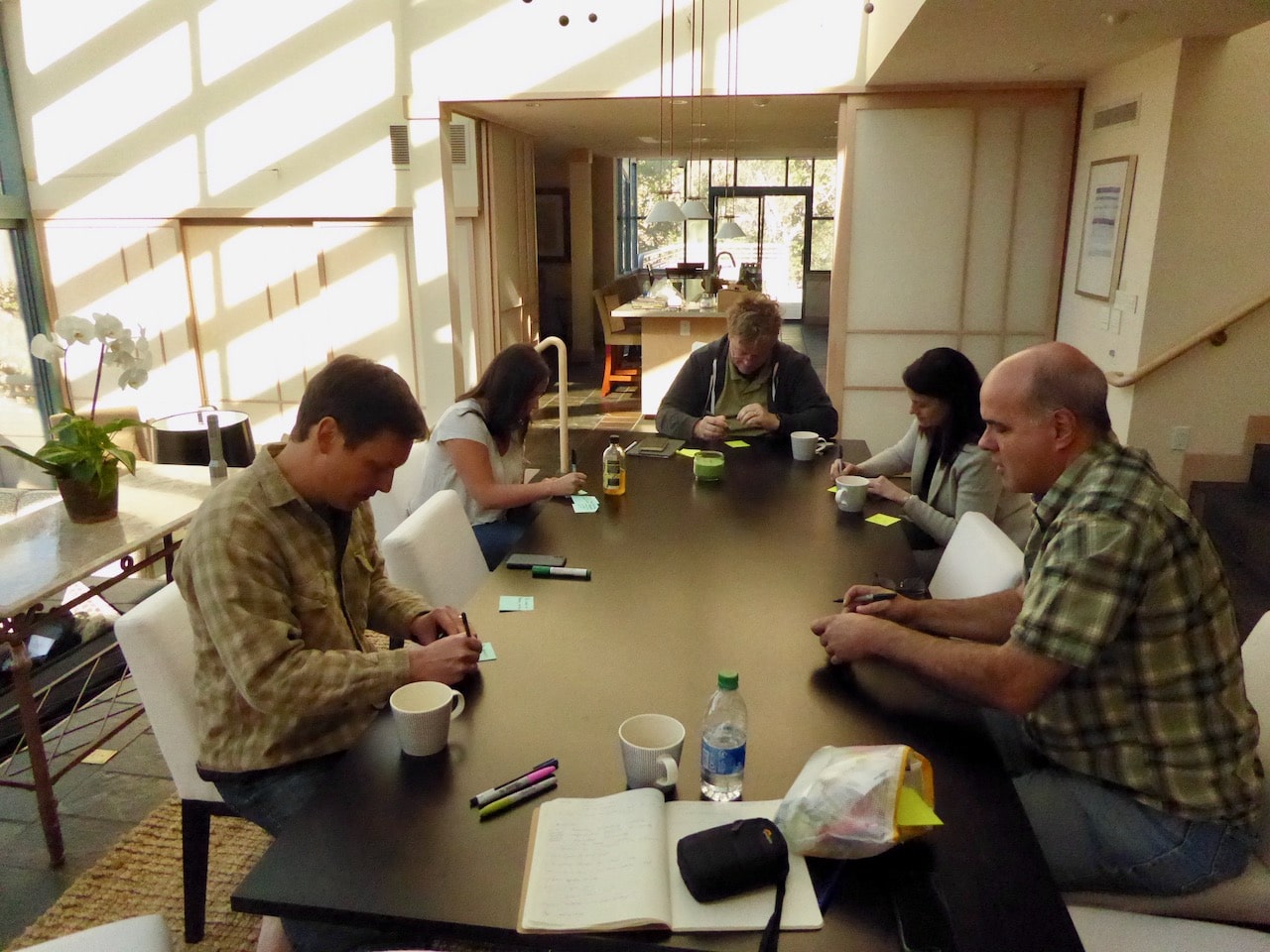 participants starting a brainstorming exercise 