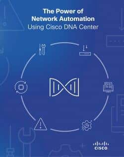 A book cover with a blue background and the title Network Automation – Using Cisco DNA Center.