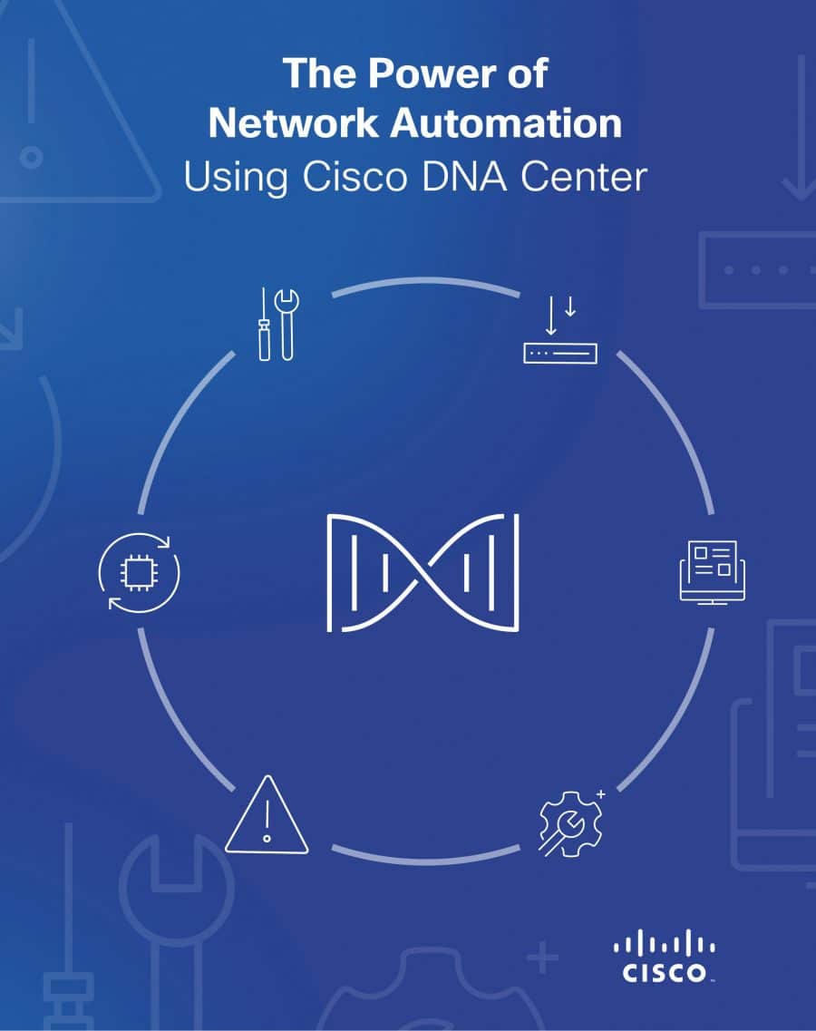 A book cover with a blue background and the title Network Automation – Using Cisco DNA Center.